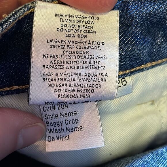 Wildfox Paint Splatter Distressed Baggy Crop Jeans in Da Vinci wash, NWT - Picture 10 of 10